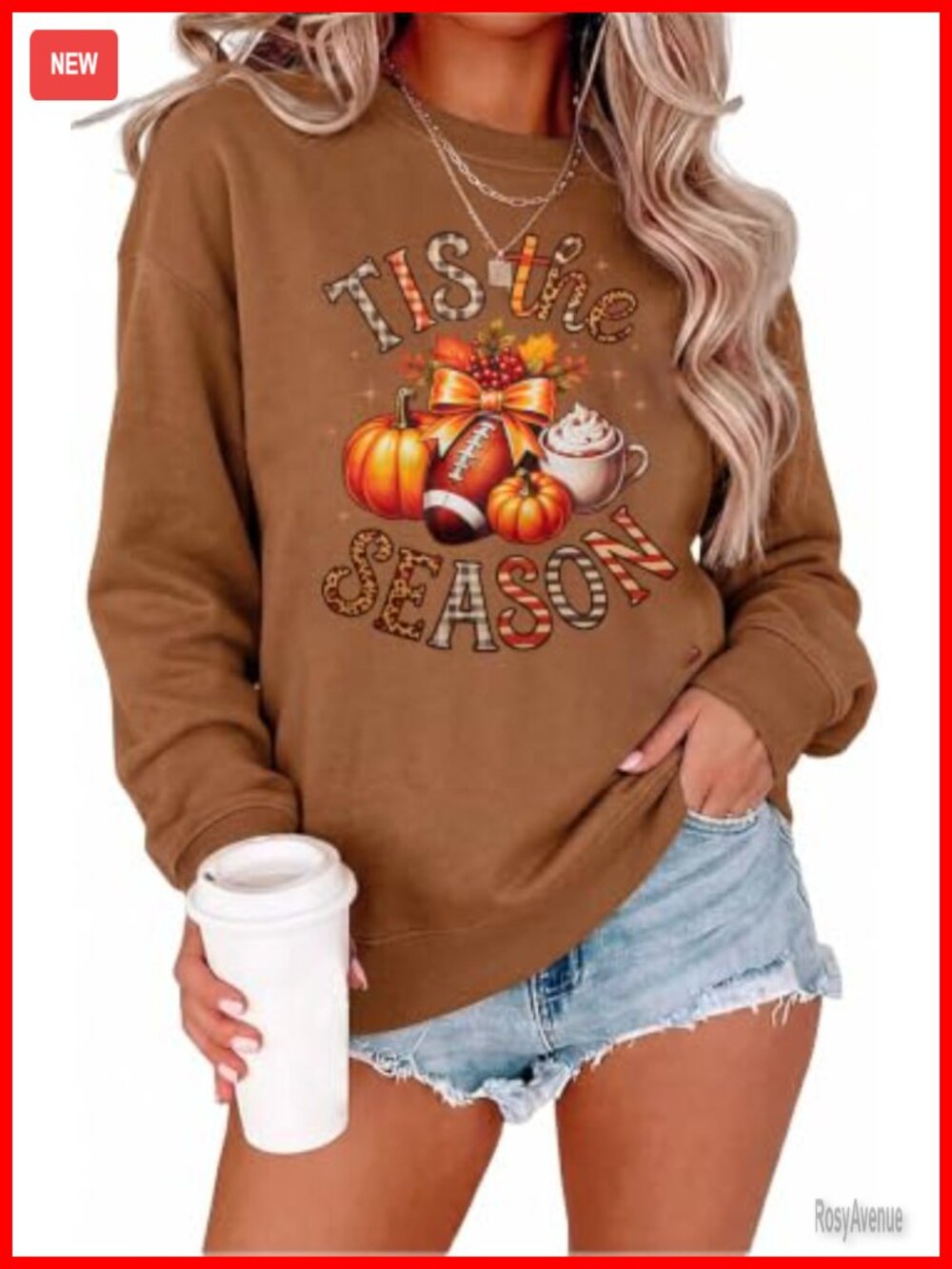 Tis The Season Fall Sweatshirt Women Thanksgiving Pumpkin Pullover